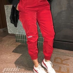 Red joggers